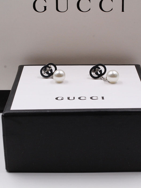 حلق قوتشي لولو ميتال ذهبي حلق gucci