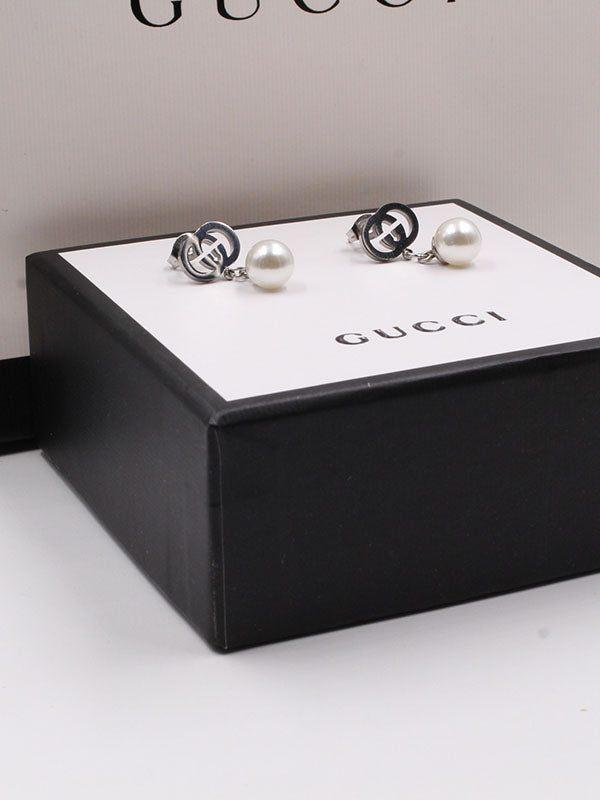 حلق قوتشي لولو ميتال ذهبي حلق gucci