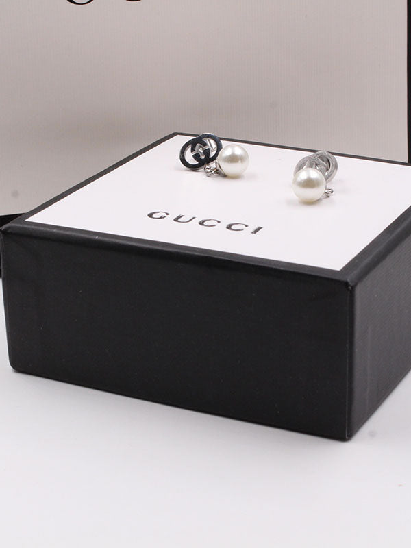 حلق قوتشي لولو ميتال ذهبي حلق gucci