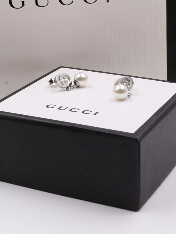 حلق قوتشي لولو ميتال ذهبي حلق gucci