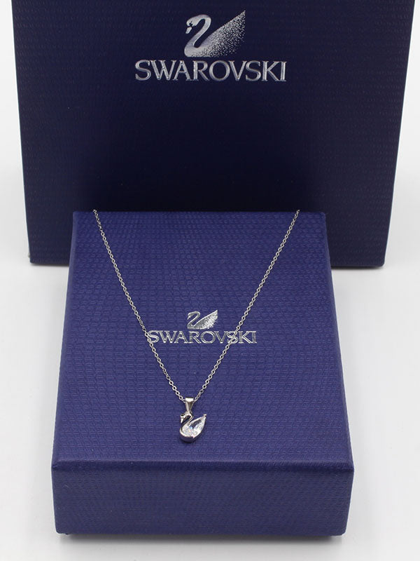 سلسال سواروفسكي ناعم وزه صغير سلسال Swarovski فضي