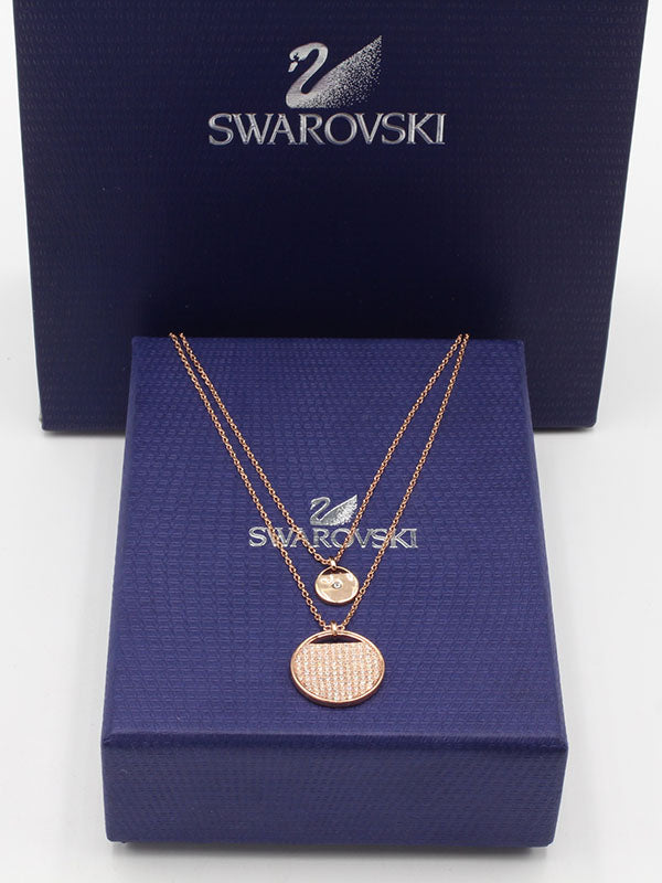 سلسال سواروفسكي دبل شاين روز قولد سلسال Swarovski روز قولد