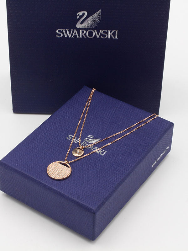 سلسال سواروفسكي دبل شاين روز قولد سلسال Swarovski