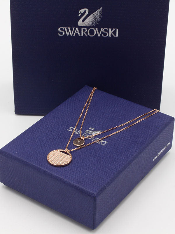 سلسال سواروفسكي دبل شاين روز قولد سلسال Swarovski