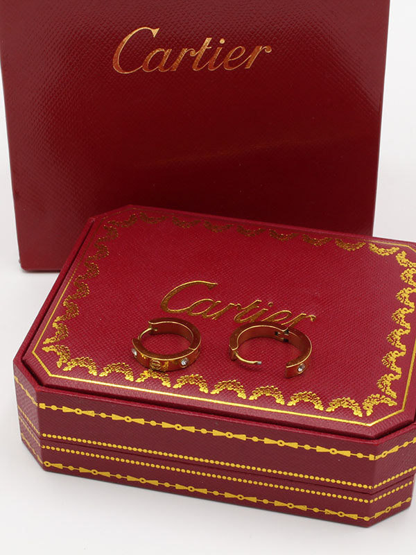 حلق كارتير مدور وسط زركون حلق CARTIER