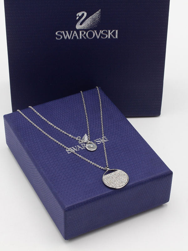 سلسال سواروفسكي دبل شاين روز قولد سلسال Swarovski