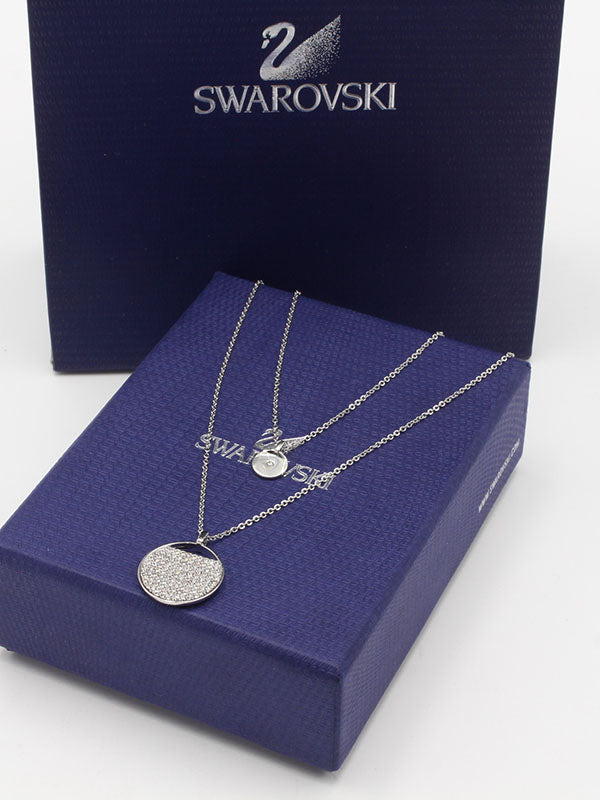 سلسال سواروفسكي دبل شاين روز قولد سلسال Swarovski