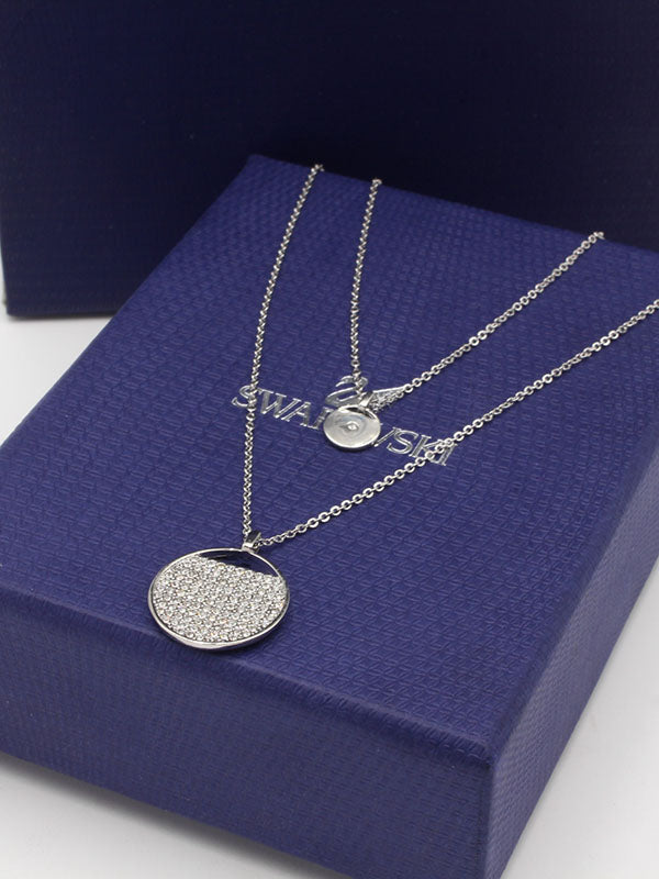 سلسال سواروفسكي دبل شاين روز قولد سلسال Swarovski