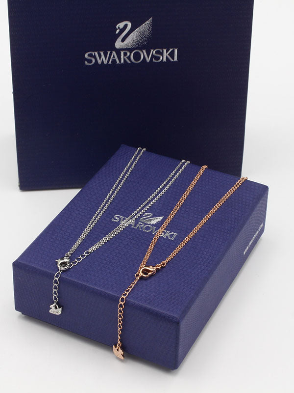 سلسال سواروفسكي دبل شاين روز قولد سلسال Swarovski