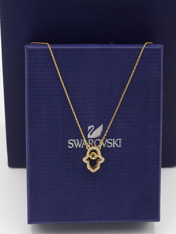 سلسال سواروفسكي كف ذهبي سلسال Swarovski ذهبي