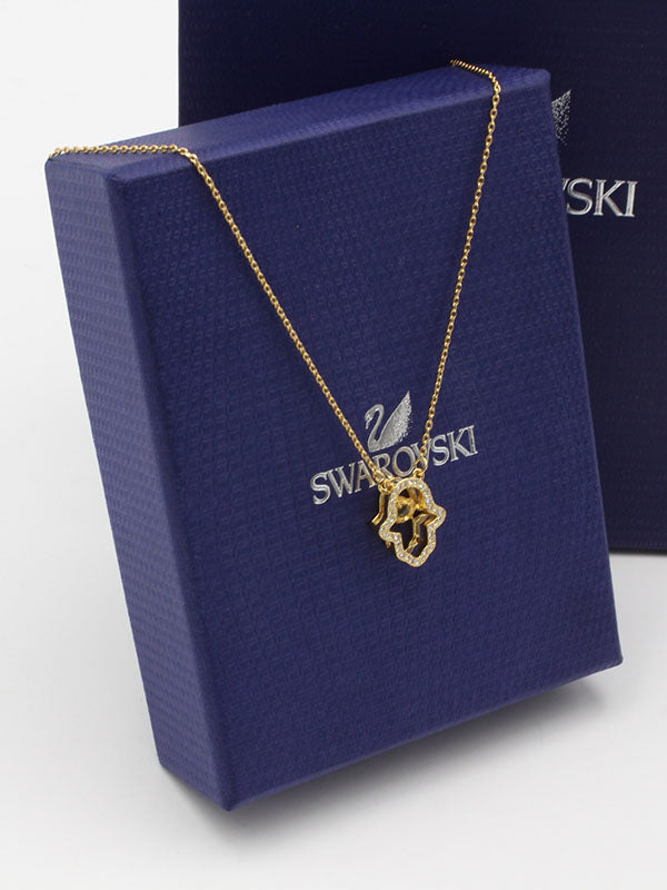 سلسال سواروفسكي كف ذهبي سلسال Swarovski