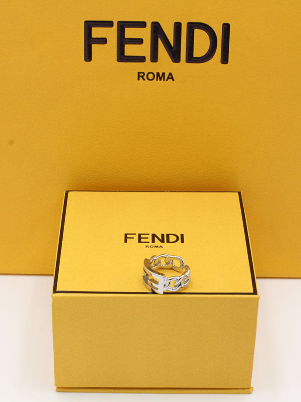 خاتم فندي جنزير لوقو خواتم fendi