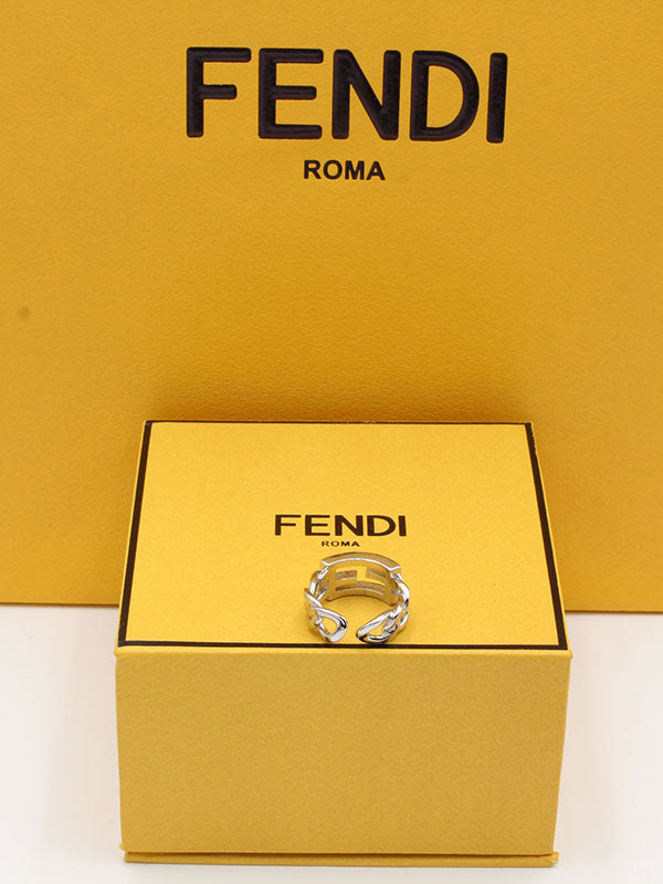 خاتم فندي جنزير لوقو خواتم fendi