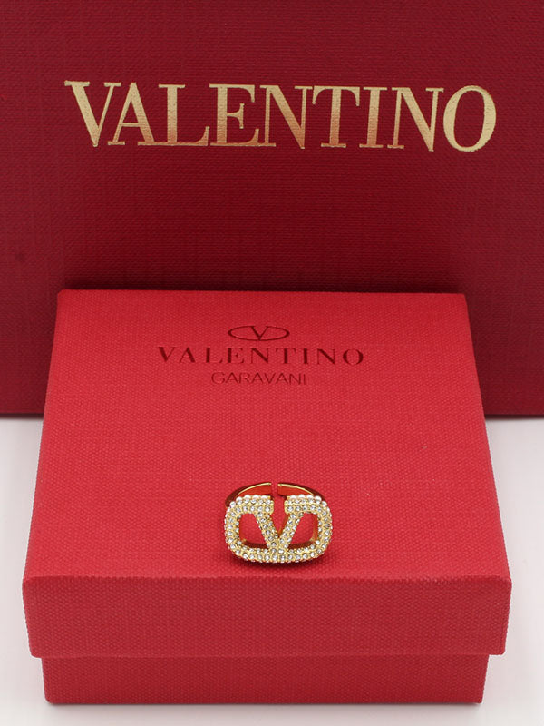 خاتم فالنتينو كريستال لوقو كبير خواتم VALENTINO
