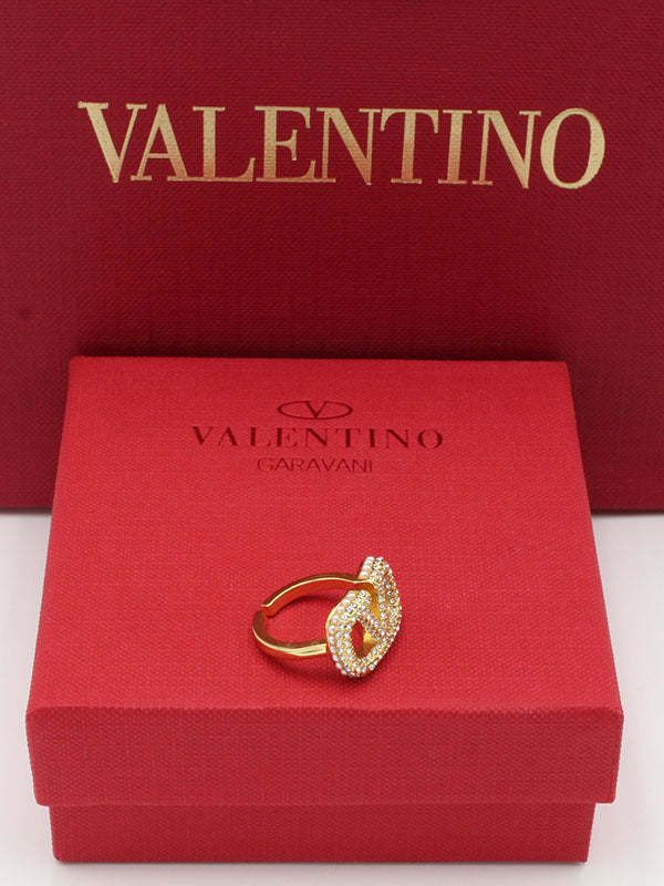 خاتم فالنتينو كريستال لوقو كبير خواتم VALENTINO