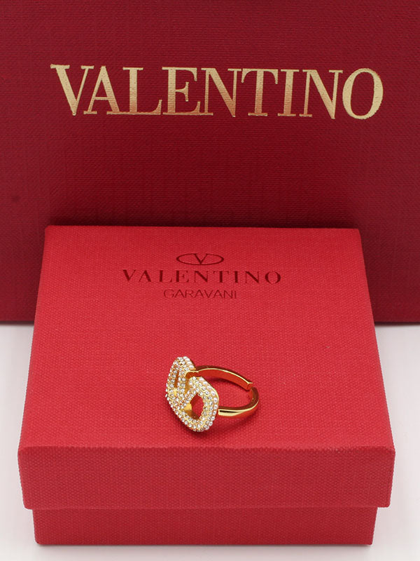 خاتم فالنتينو كريستال لوقو كبير خواتم VALENTINO