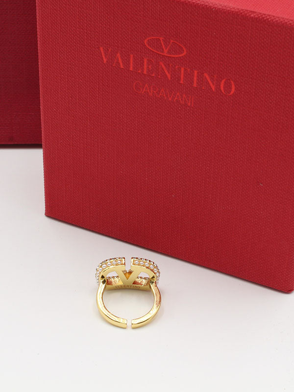 خاتم فالنتينو كريستال لوقو كبير خواتم VALENTINO