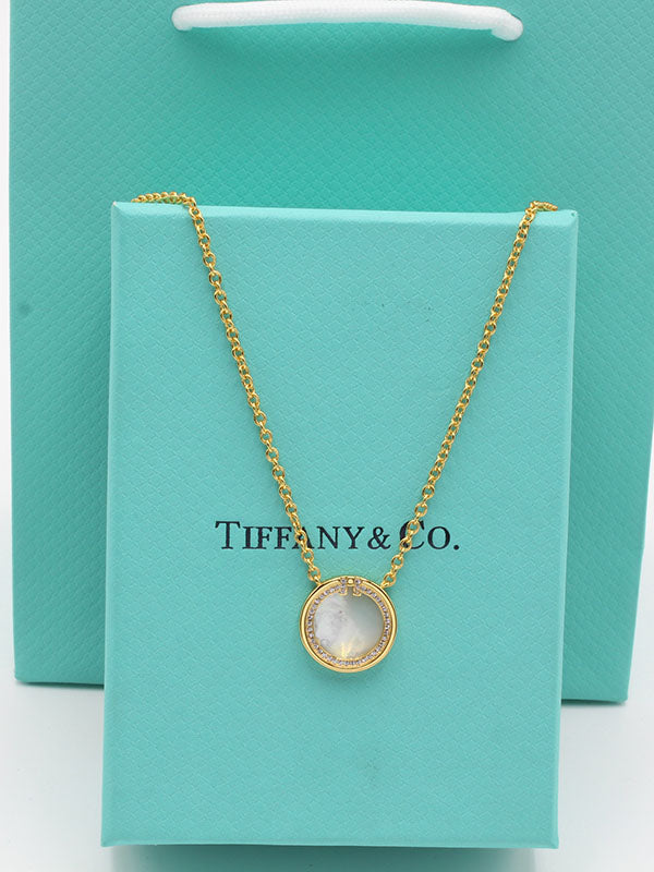 سلسال تيفاني شيل مدور ناعم سلسال tiffany ذهبي