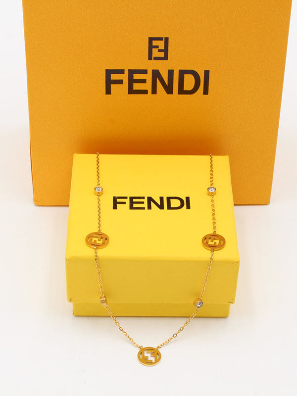 سلسال فندي تشوكر ميتال 04 سلسال fendi