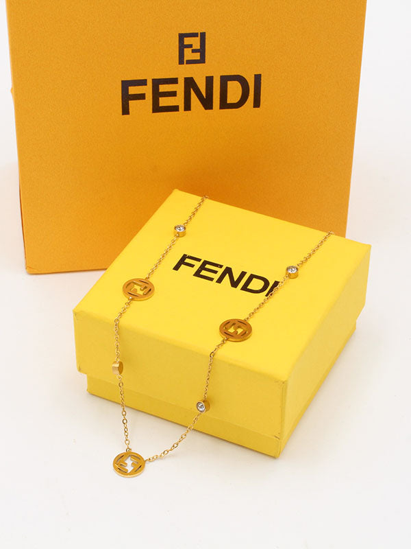 سلسال فندي تشوكر ميتال 04 سلسال fendi