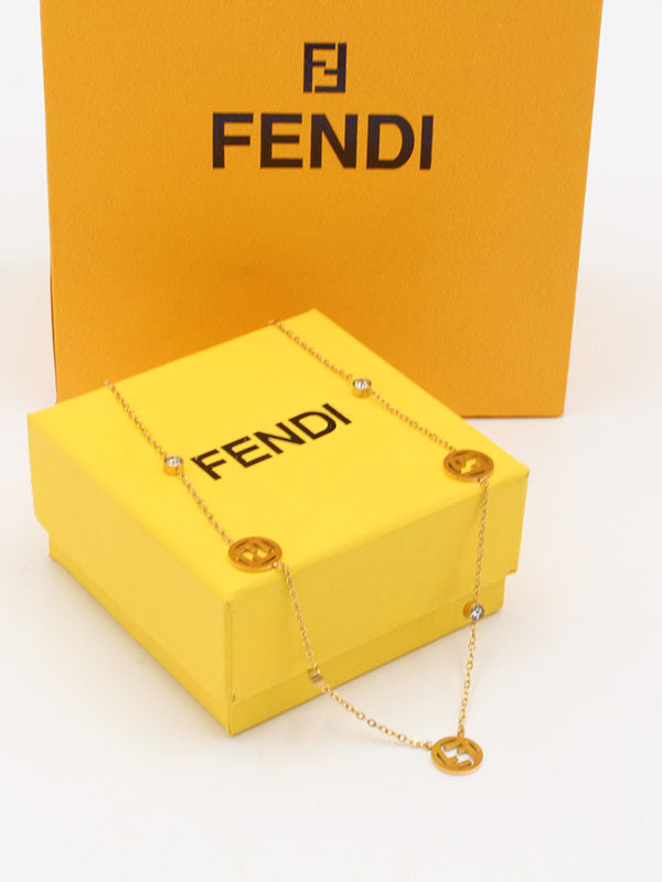سلسال فندي تشوكر ميتال 04 سلسال fendi