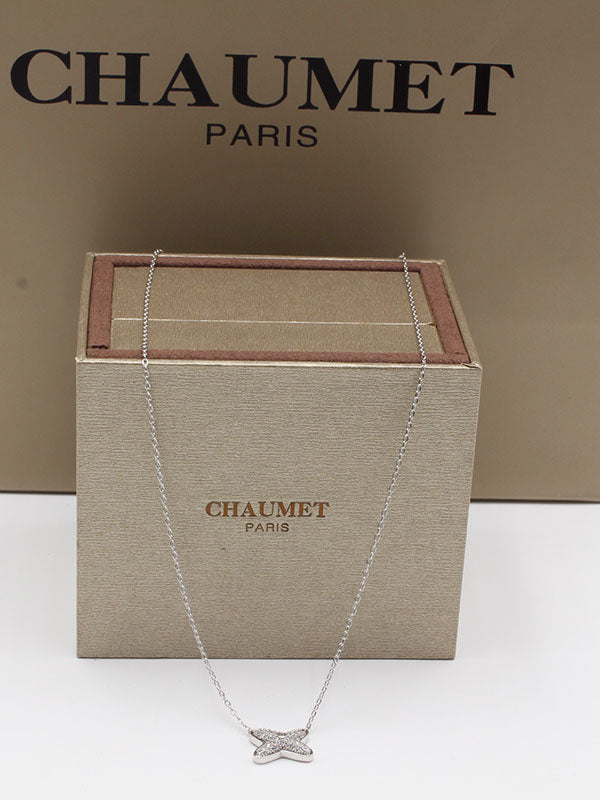 سلسال شوميه زركون فضي سلسال chaumet