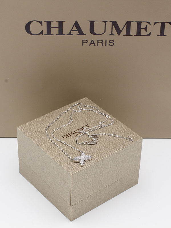 سلسال شوميه زركون فضي سلسال chaumet