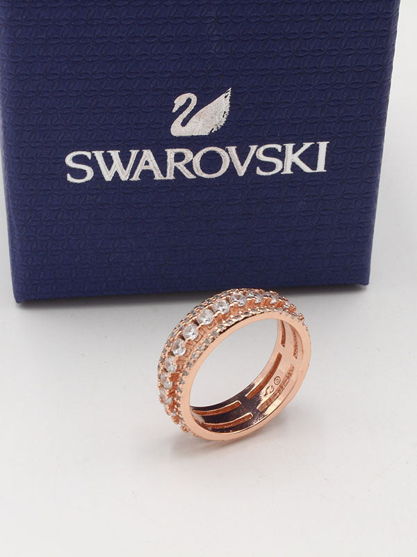 خاتم سواروفسكي دبله زركون خواتم Swarovski روز قولد 6