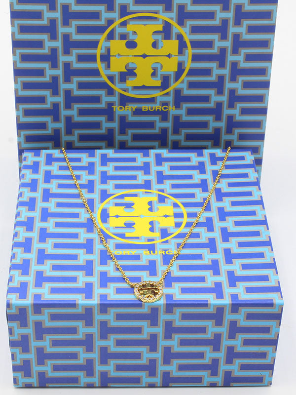 سلسال توري بورش ناعمة زركون لوقو سلسال tory burch ذهبي