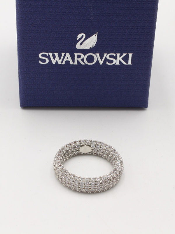 خاتم سواروفسكي دبلو فل زركون سهره خواتم Swarovski فضي 7