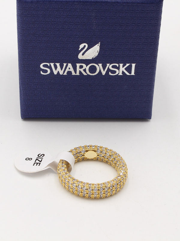 خاتم سواروفسكي دبلو فل زركون سهره خواتم Swarovski ذهبي 7