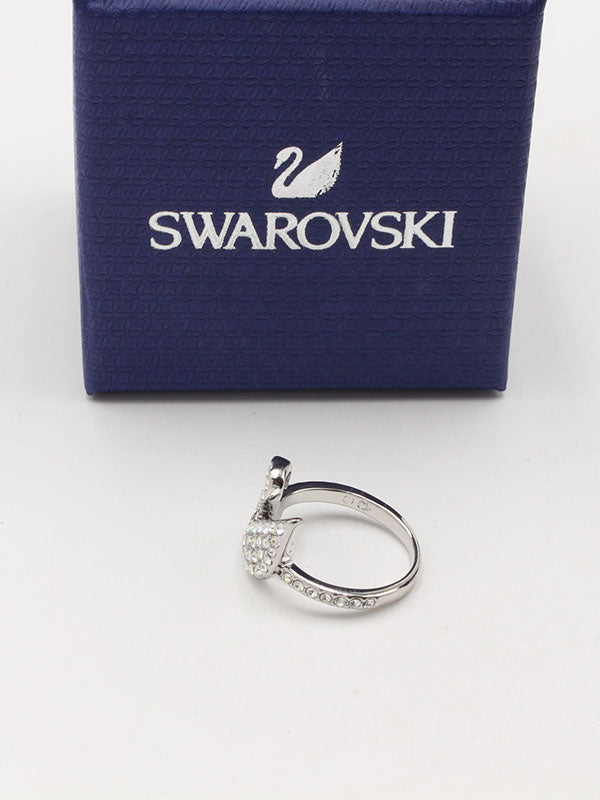 خاتم سواروفسكي سوان فضي خواتم Swarovski
