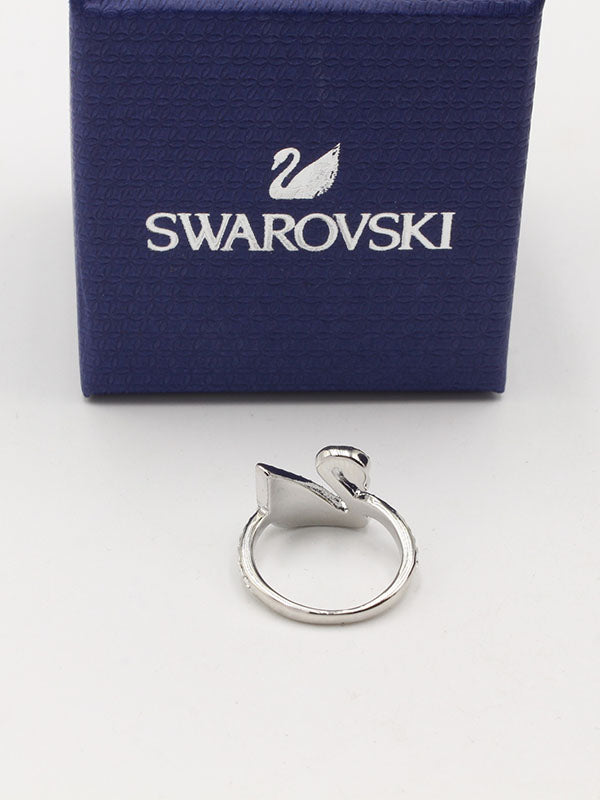 خاتم سواروفسكي سوان فضي خواتم Swarovski