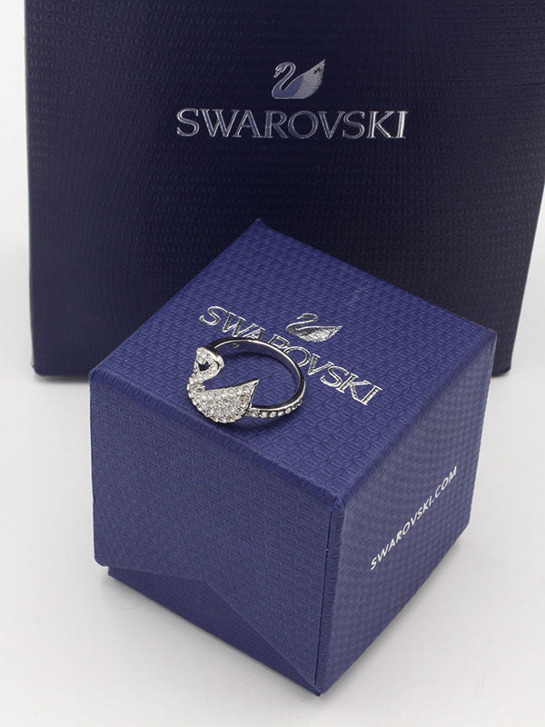 خاتم سواروفسكي سوان فضي خواتم Swarovski