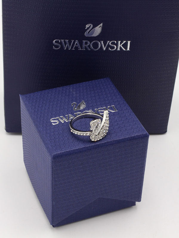 خاتم سواروفسكي سوان فضي خواتم Swarovski