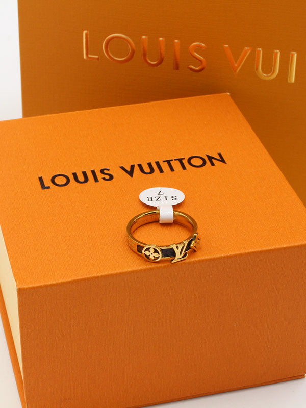 خاتم لويس فيتون براون ثري لوقو خواتم louis vuitton