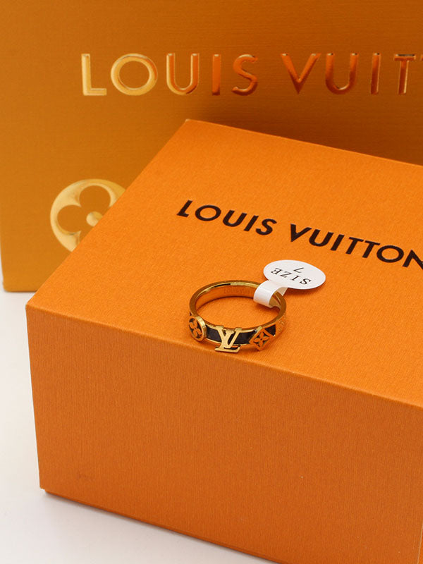 خاتم لويس فيتون براون ثري لوقو خواتم louis vuitton