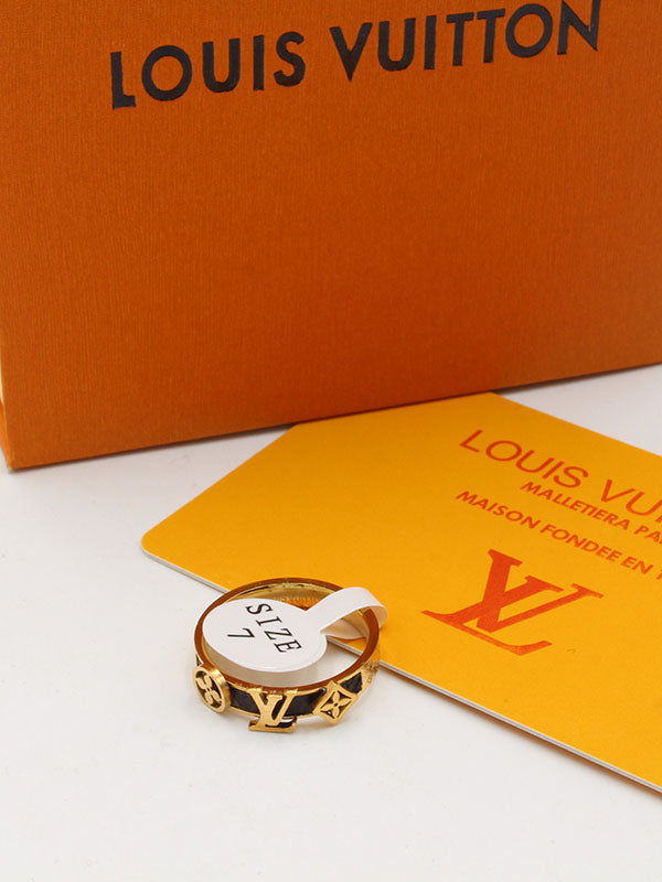 خاتم لويس فيتون براون ثري لوقو خواتم louis vuitton