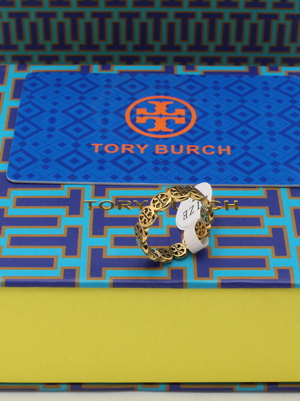 دبلة توري بورش ناعمة ميتال خواتم tory burch ذهبي 6
