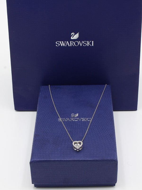 سلسال سواروفسكي هارت قلب فضي سلسال Swarovski
