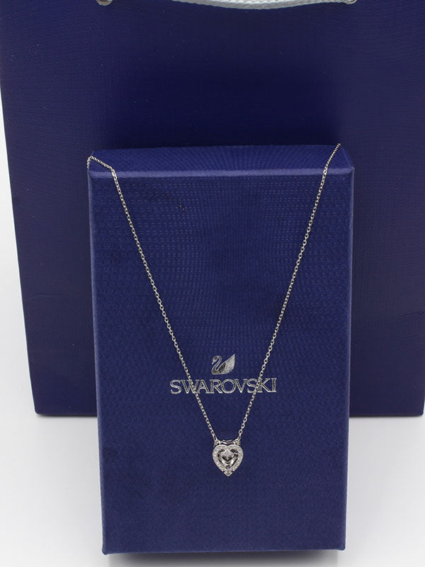سلسال سواروفسكي هارت قلب فضي سلسال Swarovski
