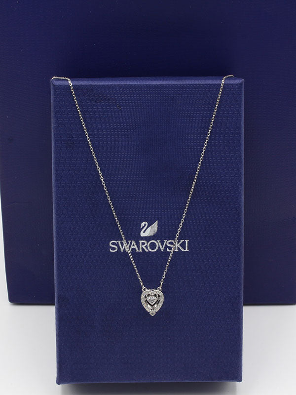 سلسال سواروفسكي هارت قلب فضي سلسال Swarovski فضي