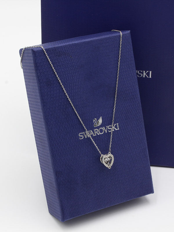 سلسال سواروفسكي هارت قلب فضي سلسال Swarovski