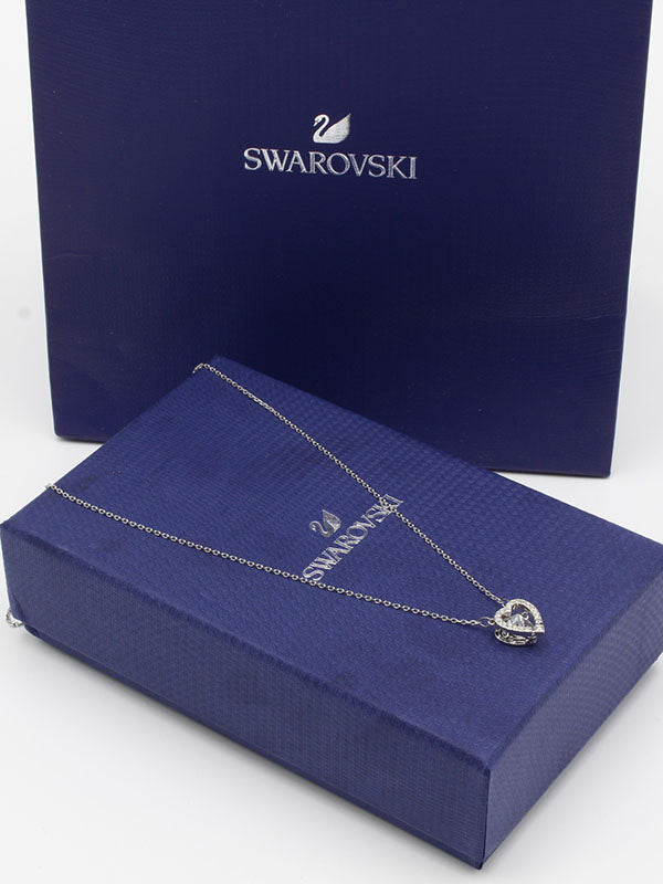 سلسال سواروفسكي هارت قلب فضي سلسال Swarovski