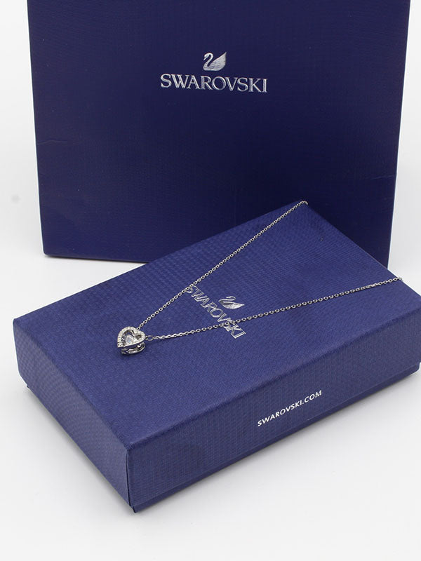 سلسال سواروفسكي هارت قلب فضي سلسال Swarovski
