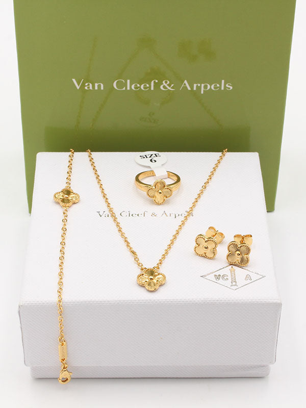 طقم فان كليف ناعم اسواره وردة اطقم van cleef ذهبي 6