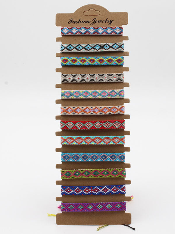 اساور قماش ملونه 12 قطعه اسواره jewel مجموعة 01