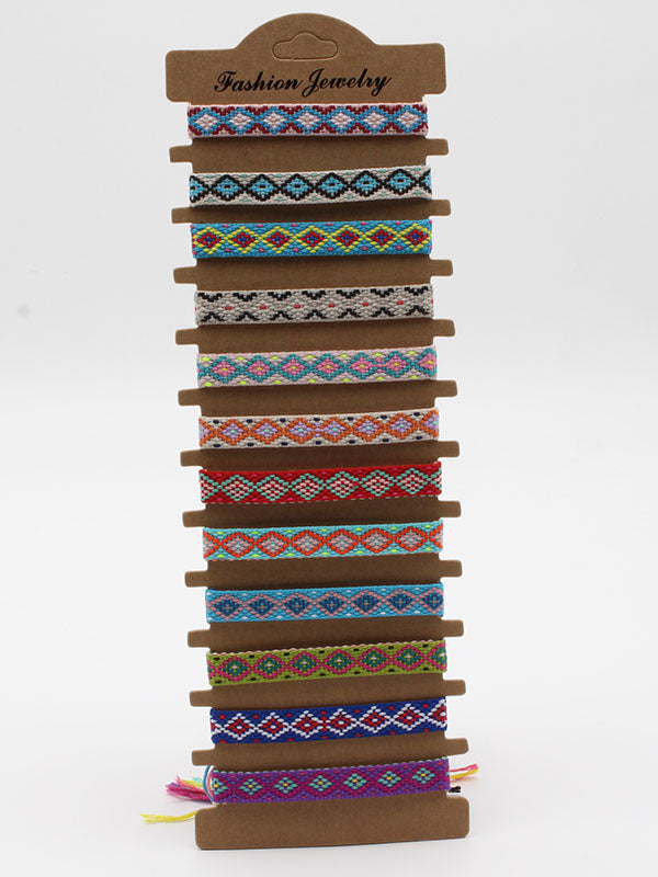 اساور قماش ملونه 12 قطعه اسواره jewel