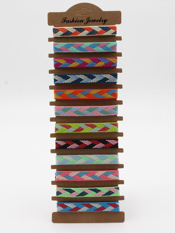 اساور قماش ملونه 12 قطعه اسواره jewel مجموعة 02