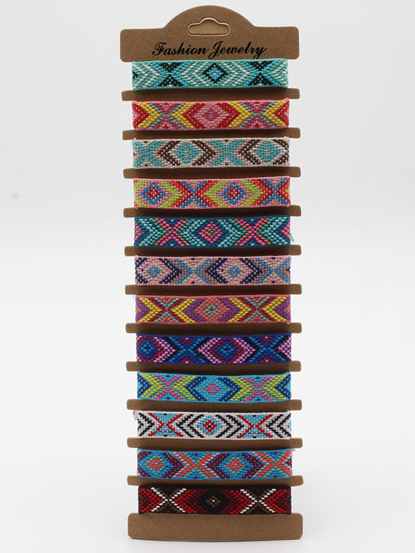 اساور قماش ملونه 12 قطعه اسواره jewel مجموعة 03